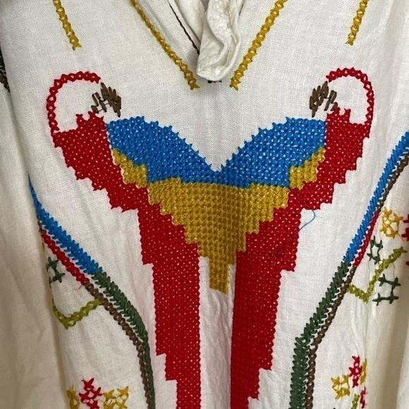 Farm Rio dress maxi embroidered Macaw white NWT sz XL - Picture 3 of 12